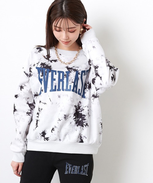 EVERLAST(CROSSPLUS ONLINE)(エバーラスト)の「タイダイプリント ビッグシルエットトレーナー(その他トップス・レディース・ブラック/ブルーグレー/ホワイト・L/M)」の14枚目の写真