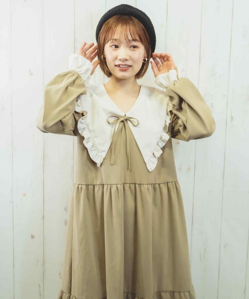 paravion（パラビオン）の「K/ニットベレー帽（ハンチング/ベレー帽・レディース・アイボリー/ブラック/ベージュ・ONESIZE）」の14枚目の写真