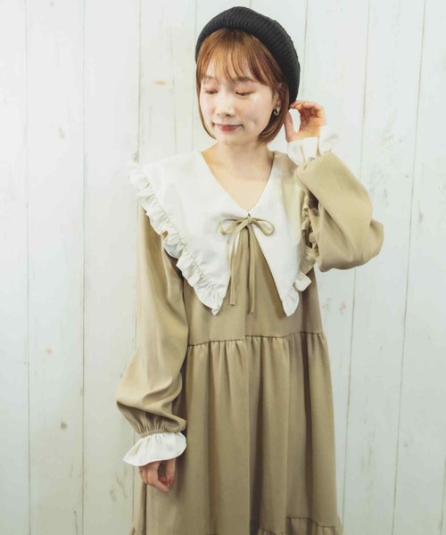 paravion（パラビオン）の「K/ニットベレー帽（ハンチング/ベレー帽・レディース・アイボリー/ブラック/ベージュ・ONESIZE）」の8枚目の写真