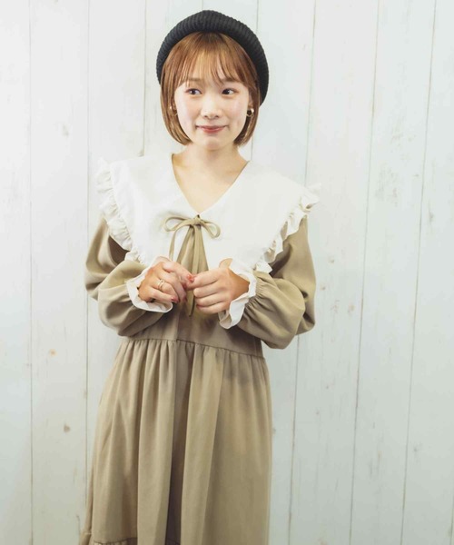 paravion（パラビオン）の「K/ニットベレー帽（ハンチング/ベレー帽・レディース・アイボリー/ブラック/ベージュ・ONESIZE）」の5枚目の写真