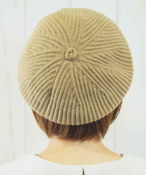 paravion（パラビオン）の「K/ニットベレー帽（ハンチング/ベレー帽・レディース・アイボリー/ブラック/ベージュ・ONESIZE）」の18枚目の写真