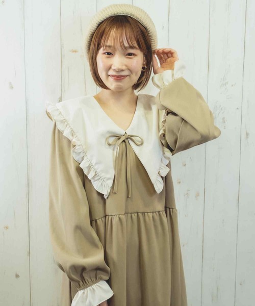 paravion（パラビオン）の「K/ニットベレー帽（ハンチング/ベレー帽・レディース・アイボリー/ブラック/ベージュ・ONESIZE）」の13枚目の写真