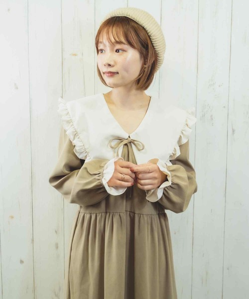 paravion（パラビオン）の「K/ニットベレー帽（ハンチング/ベレー帽・レディース・アイボリー/ブラック/ベージュ・ONESIZE）」の4枚目の写真