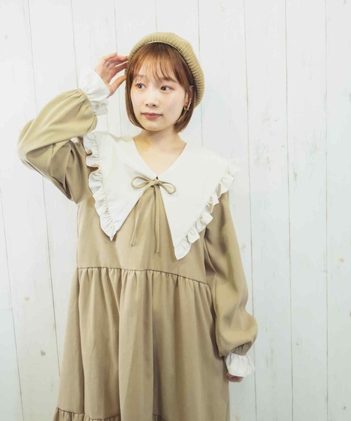 paravion（パラビオン）の「K/ニットベレー帽（ハンチング/ベレー帽・レディース・アイボリー/ブラック/ベージュ・ONESIZE）」の21枚目の写真