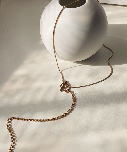 CEMONEMO(セモネモ)の「3way Yシェイプ コンビチェーン ロングネックレス(ネックレス・レディース・シルバー/ゴールド・FREE)」の14枚目の写真