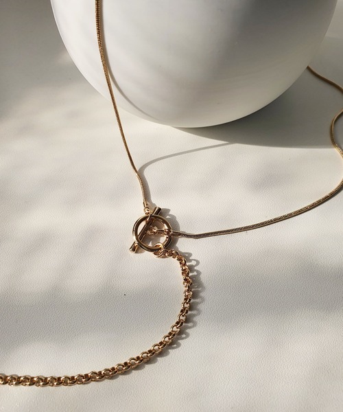 CEMONEMO(セモネモ)の「3way Yシェイプ コンビチェーン ロングネックレス(ネックレス・レディース・シルバー/ゴールド・FREE)」の10枚目の写真