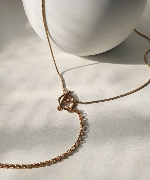 CEMONEMO(セモネモ)の「3way Yシェイプ コンビチェーン ロングネックレス(ネックレス・レディース・シルバー/ゴールド・FREE)」の20枚目の写真