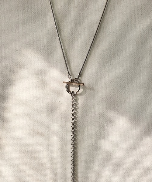 CEMONEMO(セモネモ)の「3way Yシェイプ コンビチェーン ロングネックレス(ネックレス・レディース・シルバー/ゴールド・FREE)」の15枚目の写真