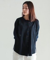 Blanc Bleu Minuit | 天竺×テレココンビ　シャツP/O(Tシャツ/カットソー)