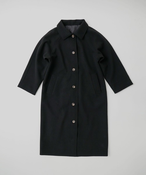 etoll.（エトル）の「ウールライク ステンカラーロングコート（ステンカラーコート・レディース・ブラック/グレー/ベージュ/オレンジ/グリーン/ブラウン・M）」の21枚目の写真