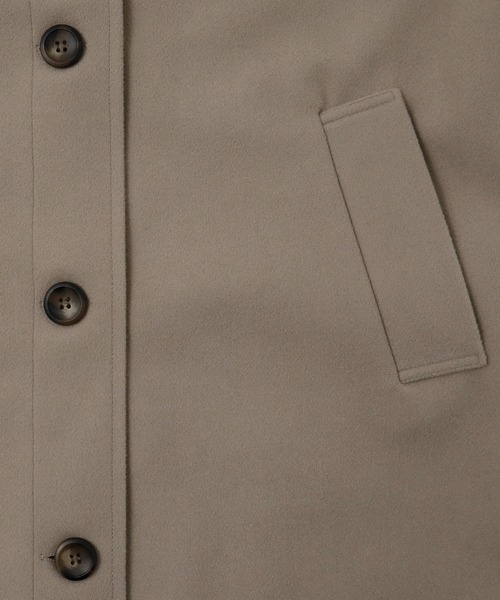 etoll.（エトル）の「ウールライク ステンカラーロングコート（ステンカラーコート・レディース・ブラック/グレー/ベージュ/オレンジ/グリーン/ブラウン・M）」の16枚目の写真