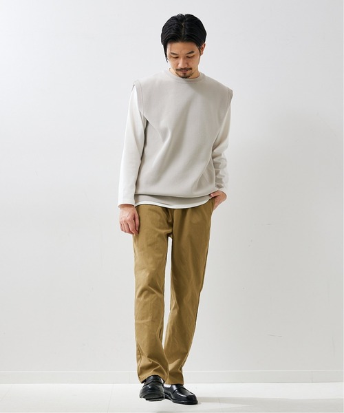 417 EDIFICE（フォーワンセブンエディフィス）の「【カットソー+ニットの2点セット】ミラノリブ レイヤードベスト（ベスト・メンズ・ネイビー/ホワイト・LARGE/MEDIUM）」の3枚目の写真