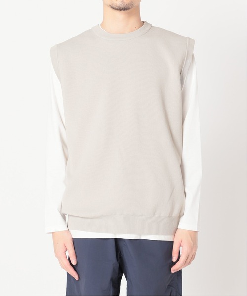 417 EDIFICE（フォーワンセブンエディフィス）の「【カットソー+ニットの2点セット】ミラノリブ レイヤードベスト（ベスト・メンズ・ネイビー/ホワイト・LARGE/MEDIUM）」の7枚目の写真