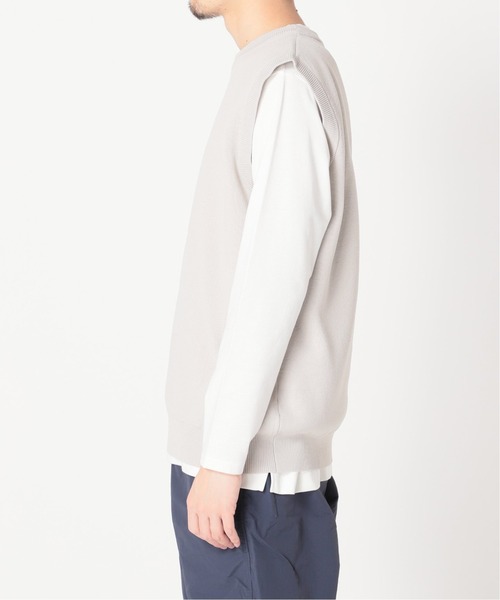 417 EDIFICE（フォーワンセブンエディフィス）の「【カットソー+ニットの2点セット】ミラノリブ レイヤードベスト（ベスト・メンズ・ネイビー/ホワイト・LARGE/MEDIUM）」の8枚目の写真