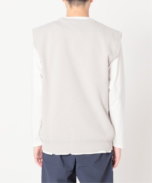 417 EDIFICE（フォーワンセブンエディフィス）の「【カットソー+ニットの2点セット】ミラノリブ レイヤードベスト（ベスト・メンズ・ネイビー/ホワイト・LARGE/MEDIUM）」の9枚目の写真