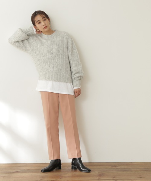N.（N. Natural Beauty Basic）（エヌエヌナチュラルビューティーベーシック）の「【S Size Line】◆ツイルテーパードパンツ（その他パンツ・レディース・ネイビー/ピンク/グリーン/モカ・SMALL/MEDIUM）」の12枚目の写真