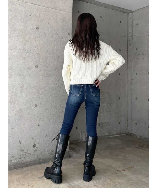 ENVYM（アンビー）の「ボールＣＡＢＬＥ ＫＮＩＴ（ニット/セーター・レディース・ホワイト/モカ/ブラック・FREE）」の19枚目の写真