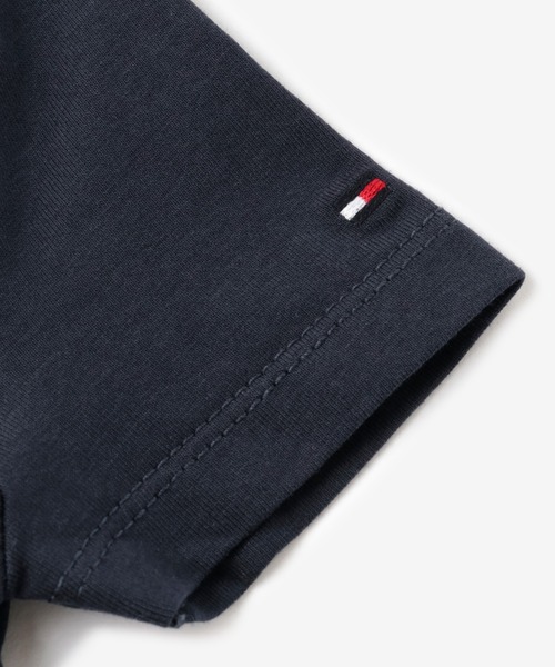 TOMMY HILFIGER（トミーヒルフィガー）の「BABY リブインサートショートスリーブTシャツ（Tシャツ/カットソー・キッズ・ホワイト/ネイビー/ピンク・80ｃｍ/90cm/75cm）」の9枚目の写真