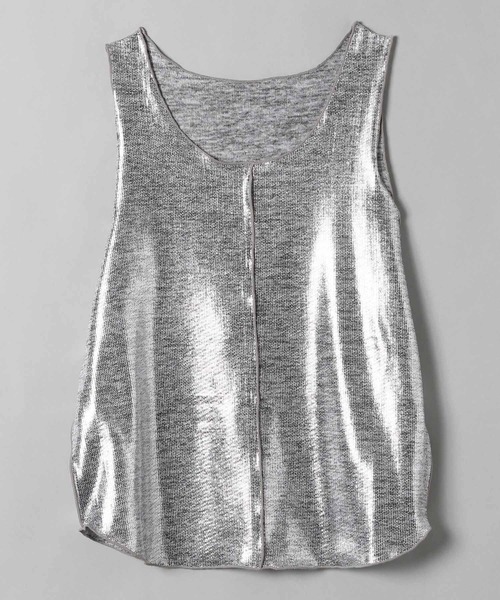 JEANASIS（ジーナシス）の「ハクプリントシャイニータンク/264568（タンクトップ・レディース・ブラック/シルバー/ゴールド・FREE）」の2枚目の写真
