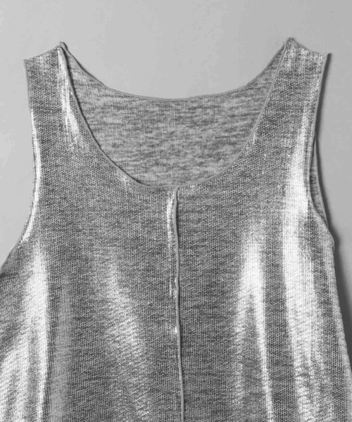 JEANASIS（ジーナシス）の「ハクプリントシャイニータンク/264568（タンクトップ・レディース・ブラック/シルバー/ゴールド・FREE）」の6枚目の写真