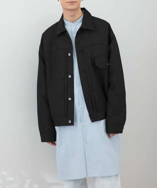 SENSE OF PLACE by URBAN RESEARCH（センスオブプレイスバイアーバンリサーチ）の「『セットアップ対応』 1st type Gジャン（ブルゾン・メンズ・ブラック/ネイビー/ライトベージュ・MEDIUM/LARGE）」の2枚目の写真