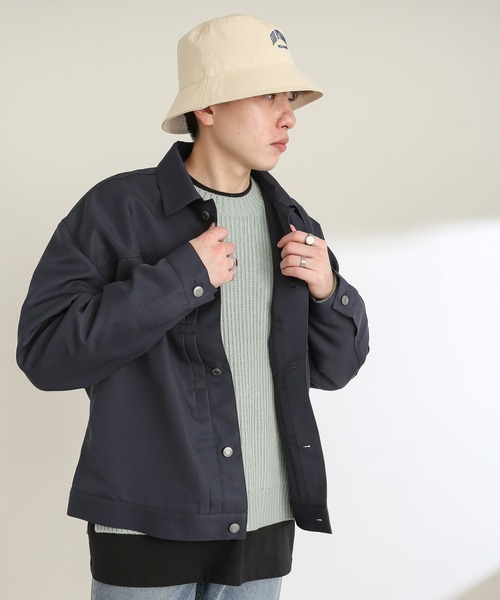 SENSE OF PLACE by URBAN RESEARCH（センスオブプレイスバイアーバンリサーチ）の「『セットアップ対応』 1st type Gジャン（ブルゾン・メンズ・ブラック/ネイビー/ライトベージュ・MEDIUM/LARGE）」の4枚目の写真