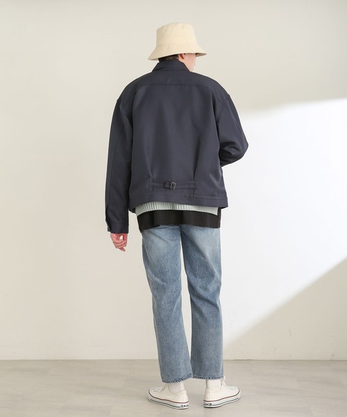 SENSE OF PLACE by URBAN RESEARCH（センスオブプレイスバイアーバンリサーチ）の「『セットアップ対応』 1st type Gジャン（ブルゾン・メンズ・ブラック/ネイビー/ライトベージュ・MEDIUM/LARGE）」の7枚目の写真