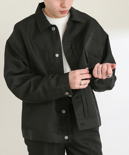 SENSE OF PLACE by URBAN RESEARCH（センスオブプレイスバイアーバンリサーチ）の「『セットアップ対応』 1st type Gジャン（ブルゾン・メンズ・ブラック/ネイビー/ライトベージュ・MEDIUM/LARGE）」の10枚目の写真