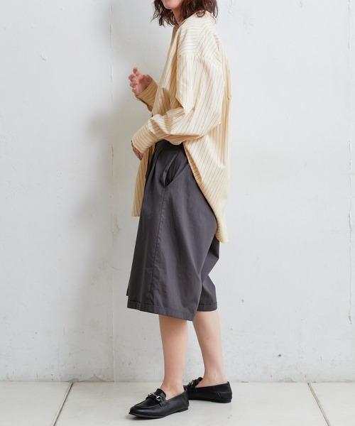 CIAOPANIC TYPY（チャオパニックティピー）の「□バンドカラーストライプBIGシャツ（シャツ/ブラウス・レディース・オフホワイト/ピンク/イエロー・ONE SIZE）」の20枚目の写真