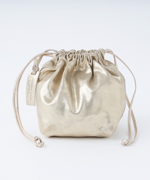 marco masi（マルコマージ）の「MARCO MASI/マルコマージ　メタリックギャザーショルダーバッグ（ショルダーバッグ・レディース・ゴールド・FREE）」の14枚目の写真