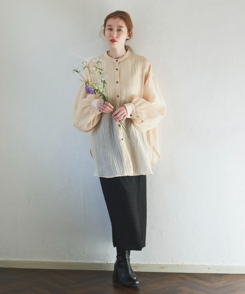 hinari(ヒナリ)の「ポコポコスリットタイトスカート(スカート・レディース・ブラック/ライム/モカ・SMALL/FREE)」の6枚目の写真