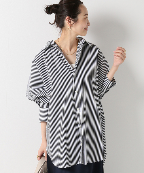 plage（プラージュ）の「タイプライターシャツ◆（シャツ/ブラウス・レディース・ホワイト/ブラック/サックスブルー・36/38）」の2枚目の写真