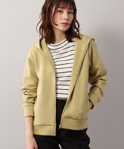SOUP（スープ）の「◆6色展開/なめらかタッチキレイ色Zipパーカー（パーカー・レディース・ブラック/イエロー/ナチュラル/ベージュ/ライトパープル/ライトグリーン・11/09/13/15 ）」の6枚目の写真