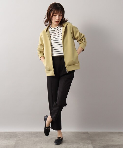 SOUP（スープ）の「◆6色展開/なめらかタッチキレイ色Zipパーカー（パーカー・レディース・ブラック/イエロー/ナチュラル/ベージュ/ライトパープル/ライトグリーン・11/09/13/15 ）」の20枚目の写真