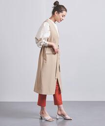 UNITED ARROWS | ＜UNITED ARROWS＞R/PU Vノーカラー ロングベスト B(その他アウター)