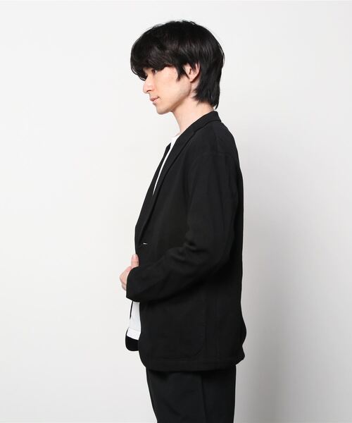 NAVY(ネイビー)の「SOLOTEX(R)使用 ニットストレッチジャケット(テーラードジャケット・メンズ・ブラック/ネイビー・S/M/L/XL)」の21枚目の写真