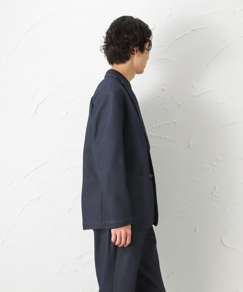 NAVY(ネイビー)の「SOLOTEX(R)使用 ニットストレッチジャケット(テーラードジャケット・メンズ・ブラック/ネイビー・S/M/L/XL)」の9枚目の写真