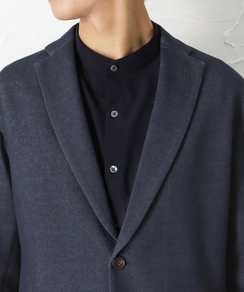 NAVY(ネイビー)の「SOLOTEX(R)使用 ニットストレッチジャケット(テーラードジャケット・メンズ・ブラック/ネイビー・S/M/L/XL)」の11枚目の写真