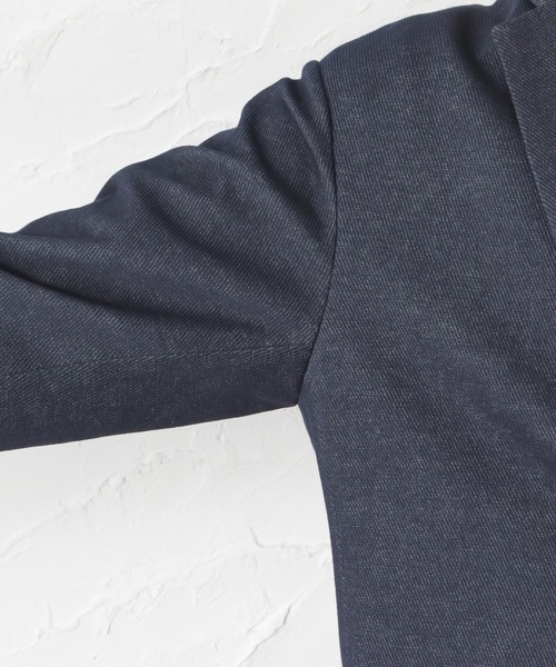 NAVY(ネイビー)の「SOLOTEX(R)使用 ニットストレッチジャケット(テーラードジャケット・メンズ・ブラック/ネイビー・S/M/L/XL)」の12枚目の写真