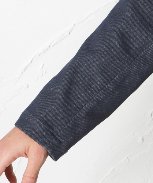 NAVY(ネイビー)の「SOLOTEX(R)使用 ニットストレッチジャケット(テーラードジャケット・メンズ・ブラック/ネイビー・S/M/L/XL)」の13枚目の写真