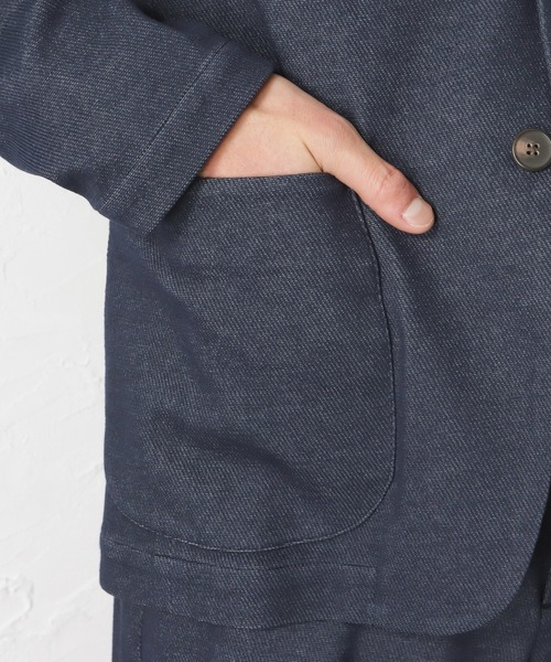 NAVY(ネイビー)の「SOLOTEX(R)使用 ニットストレッチジャケット(テーラードジャケット・メンズ・ブラック/ネイビー・S/M/L/XL)」の15枚目の写真