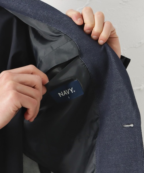 NAVY(ネイビー)の「SOLOTEX(R)使用 ニットストレッチジャケット(テーラードジャケット・メンズ・ブラック/ネイビー・S/M/L/XL)」の18枚目の写真