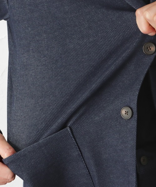 NAVY(ネイビー)の「SOLOTEX(R)使用 ニットストレッチジャケット(テーラードジャケット・メンズ・ブラック/ネイビー・S/M/L/XL)」の20枚目の写真