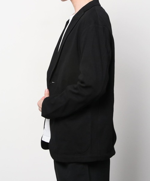 NAVY(ネイビー)の「SOLOTEX(R)使用 ニットストレッチジャケット(テーラードジャケット・メンズ・ブラック/ネイビー・S/M/L/XL)」の4枚目の写真
