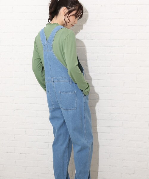 Cutie Blonde（キューティーブロンド）の「◆【S-L】オーバーオール（サロペット/オーバーオール・レディース・アイボリー/パープル/サックスブルー・01/02/03）」の4枚目の写真