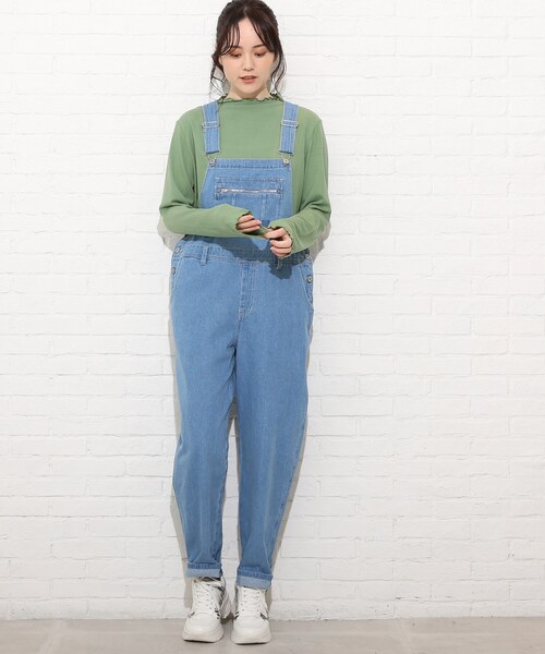 Cutie Blonde（キューティーブロンド）の「◆【S-L】オーバーオール（サロペット/オーバーオール・レディース・アイボリー/パープル/サックスブルー・01/02/03）」の5枚目の写真