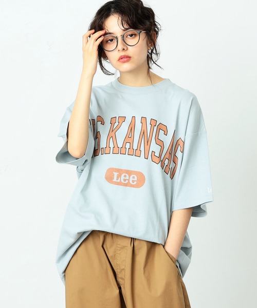 Lee（リー）の「COLLEGE PRINT       H/S TEE（Tシャツ/カットソー・メンズ・ホワイト/ブルー系その他/グレイッシュベージュ・SMALL/MEDIUM）」の19枚目の写真