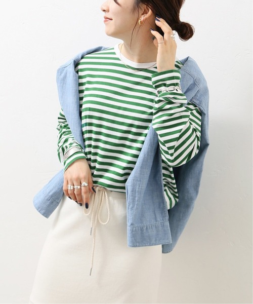 JOURNAL STANDARD(ジャーナルスタンダード)の「《追加》クラシックボーダーロングTシャツ◆3(Tシャツ/カットソー・レディース・ブラック/レッド/グリーン/ベージュ系その他・FREE)」の12枚目の写真