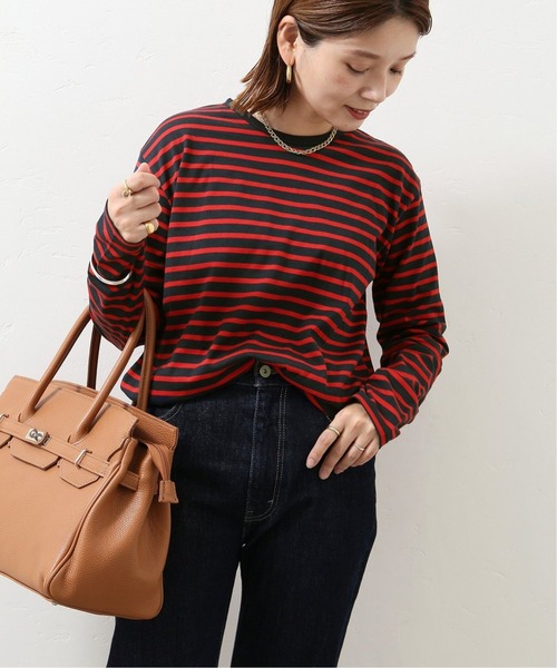 JOURNAL STANDARD(ジャーナルスタンダード)の「《追加》クラシックボーダーロングTシャツ◆3(Tシャツ/カットソー・レディース・ブラック/レッド/グリーン/ベージュ系その他・FREE)」の14枚目の写真