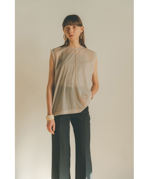 CLANE（クラネ）の「LINE SHEER N/S TOPS（Tシャツ/カットソー